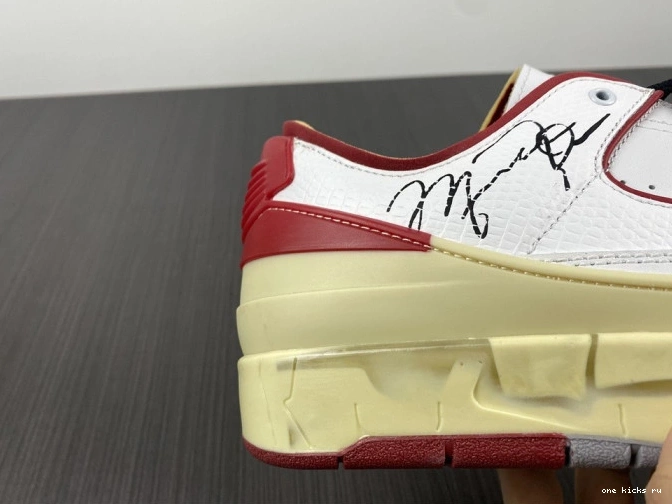 Rep Onekick Low DJ4375-106 Jordan White 2 SP Off-White Retro Red 0722